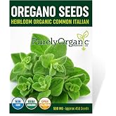 Organic Common Italian Oregano Seeds - USDA Organic, Non-GMO, Open Pollinated, Heirloom (1 Packet - 500 MG - Approx 450 Seeds)