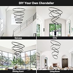 WELAKI Modern LED Chandelier, 15.7"-31.4" Ring