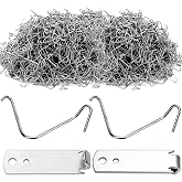 ElaraBerry 1000 Pcs T-Post Clips with 2 Pack Fence Wire Twister, Heavy Duty 9 Gauge Galvanized Steel Fence Clips for Barbed Securing Wire Farm Garden Ranch Highway Fasteners