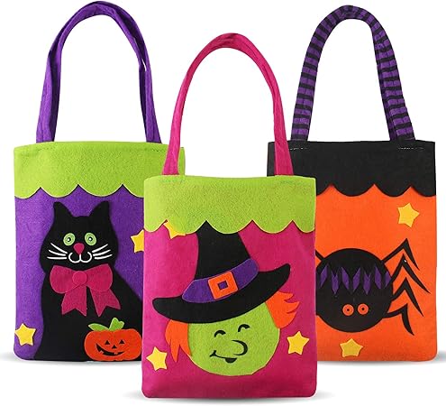 Amazon Co Jp ハロウィン キャンディ フェルトバッグ 3点セット 男の子 女の子 パンプキン キャンディ ハンドバッグ トリック オア トリートバッグ フェルトバッグ ハンドル付き 子供用 ハロウィン コスチューム パーティー おもちゃ