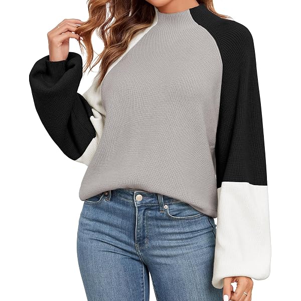 SOLY HUX Camiseta casual a rayas para mujer, con bloques de color, manga larga