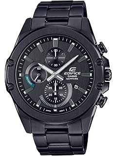 casio edifice black metal strap
