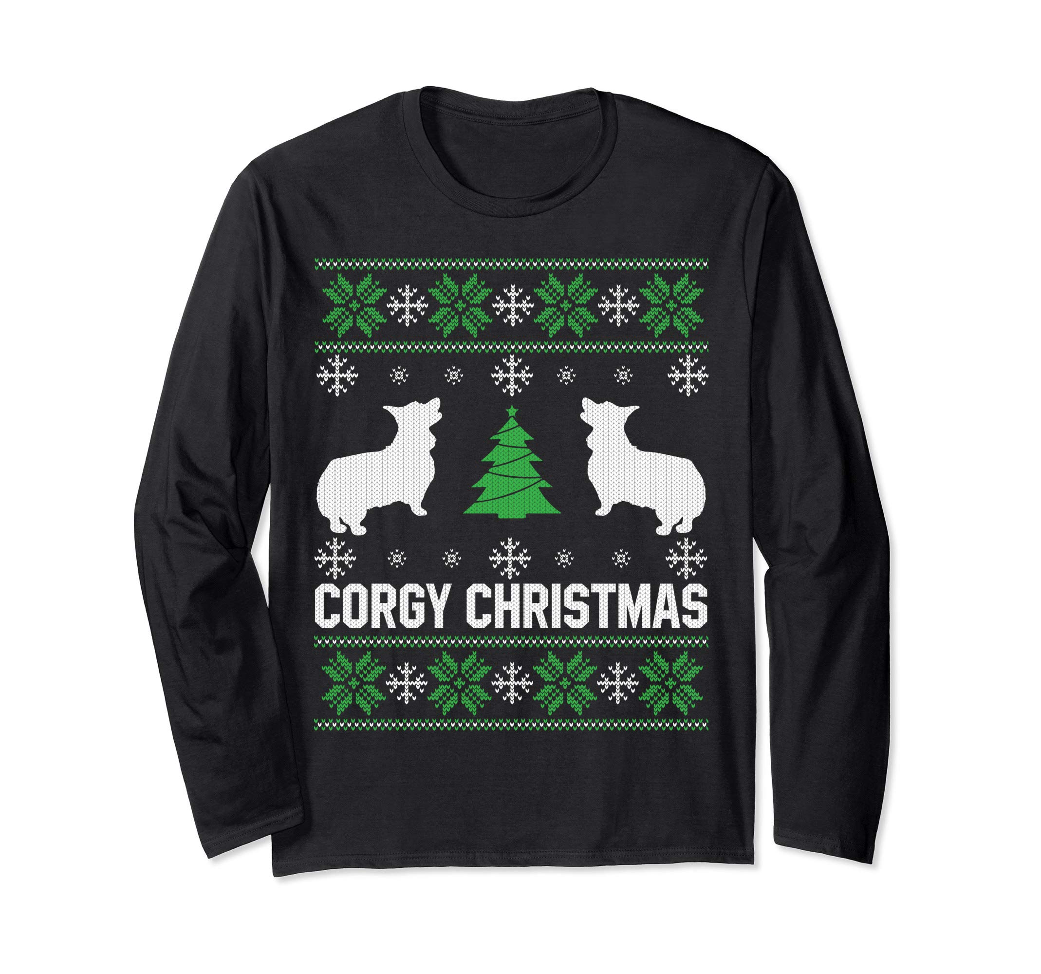 Corgi Dog Corgy Christmas Ugly Christmas Sweater Long Sleeve T-Shirt