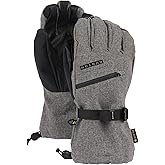 Burton Men’s Gore-TEX Insulated Gloves – Waterproof Winter Snowboard Gloves – Gray Heather, Medium