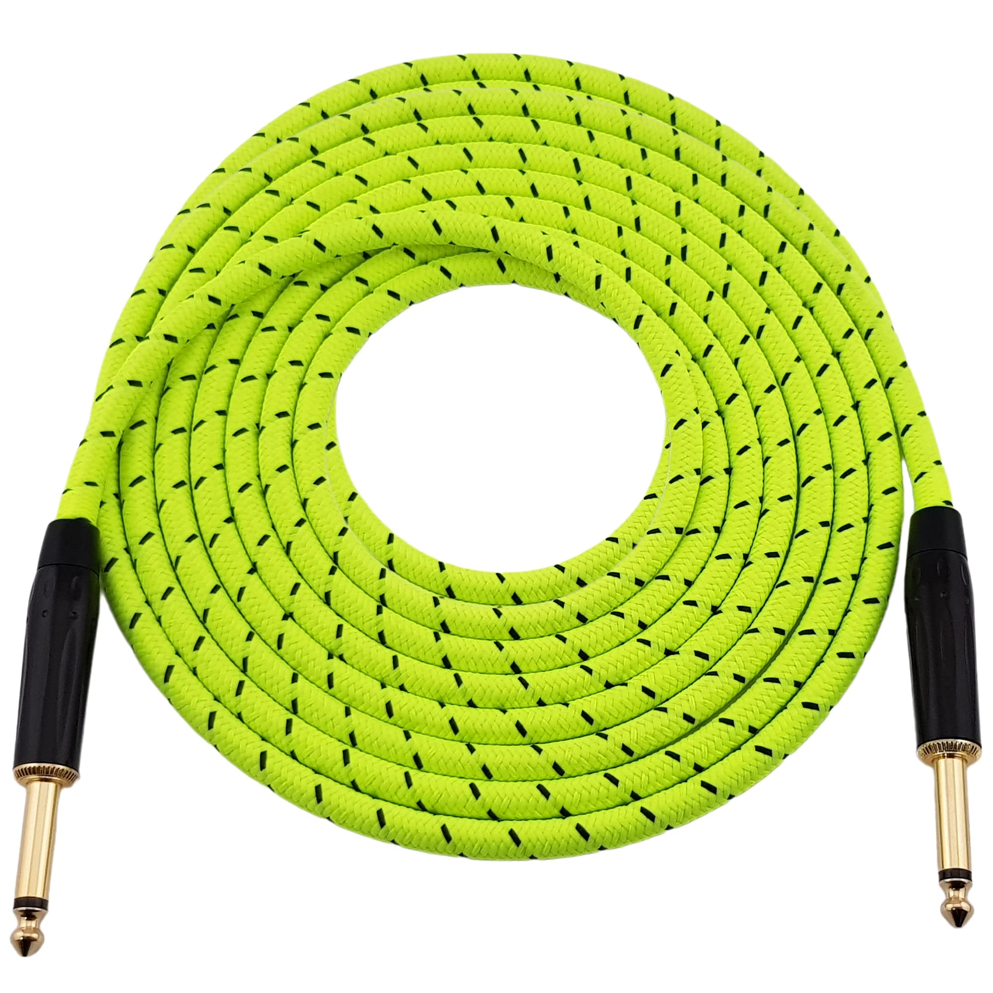 Reds Music Instrument Cable for Guitar GCF1160TB, Jack 6.3 mono/Jack 6.3 mono, decorative outer braid cable, (6m)