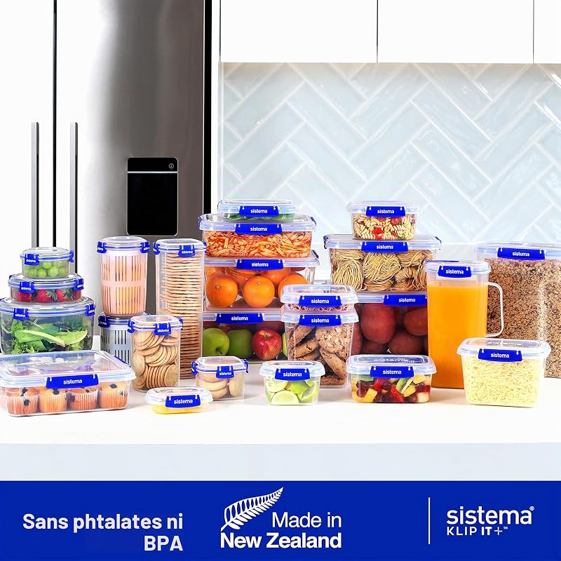 KLIP IT PLUS Boîtes de Conservation Alimentaire, Lot de 6