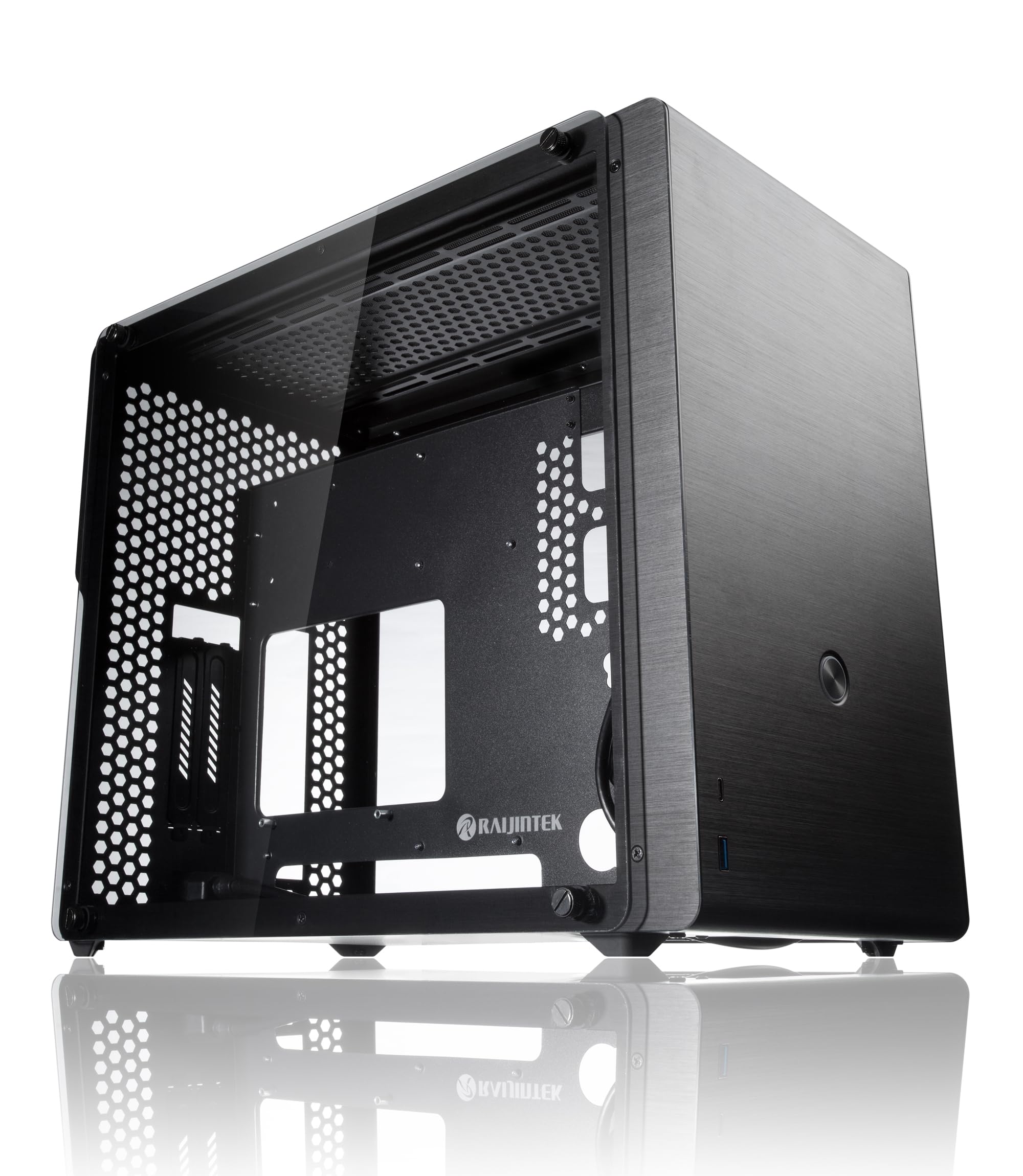 Raijintek compatible Ophion M Evo TGS Micro-ATX Gehäuse, Tempered Glass - schwarz