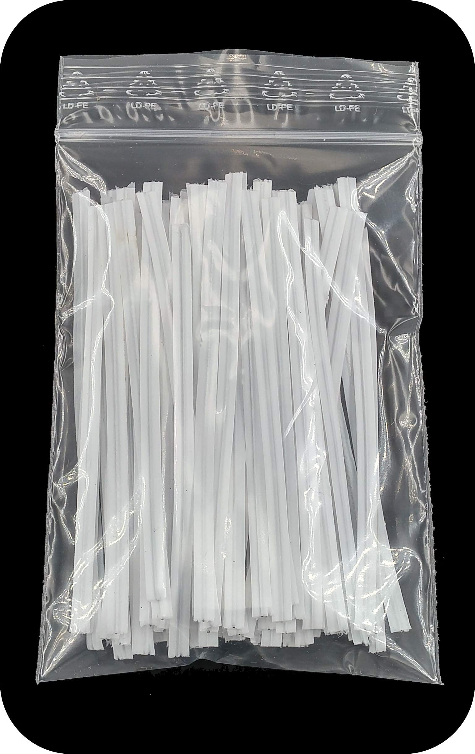 Faconet® Twist Ties Twistband Sections Available in Various Lengths Cable Ties Bag Closure Bag Closure Plastic Wire with Inner Wire Insert Pack of 100