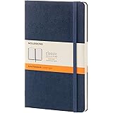 Moleskine Classic Notebook, Hard Cover, Large (5" x 8.25") Ruled/Lined, Sapphire Blue, 240 Pages