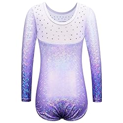 BAOHULU Gymnastics Leotard for Girls Shiny Sequins