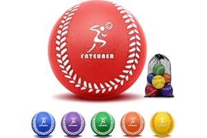 FATEUAER Foam Baseballs, Soft Baseballs 6 Pack and 12 Pack for Kids Beginners Training Ball, Safe Throwing for Indoor or Outdoor Play with Carrying Bag, Baseball Gifts for Boys and Girls