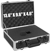 ITHWIU 14 Inch Hard Shell Carrying Case | Ideal for Wireless Mic System Storage &amp; Camera Gear Transportation with Customizable Pre-Diced DIY Foam