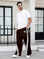 GORGLITTER Men's Baggy Wide Leg Sweatpants Y2K