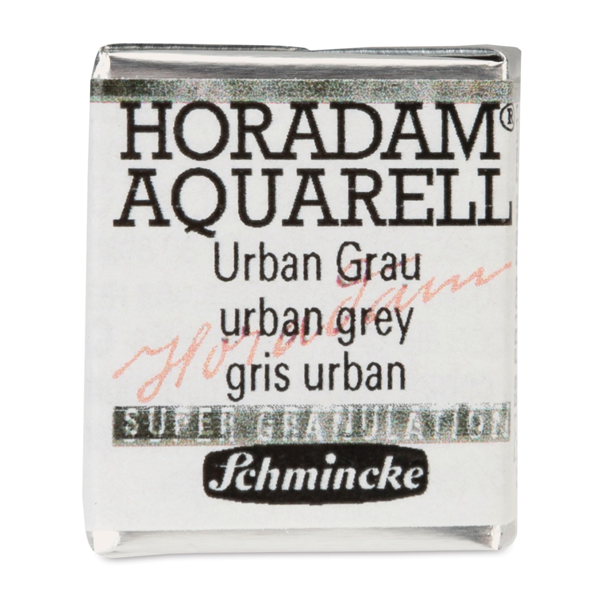 Schmincke - HORADAM® AQUARELL, Super Granulation, Urban Black, 14 956 044, 1/2 pan, very strongly granulating shades, finest, super granulating watercolors
