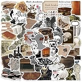 Taamoaa 50 PCS Dark Academia Stickers, Vintage Gothic Aesthetic, Dark Academia Decor for Journaling, Scrapbook, Water Bottle, Laptop