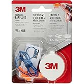 3M Corded Reusable Earplugs, 1 Pair (NRR 25 dB) - 90586