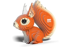 Eugy Squirrel 3D Puzzle, 36 Piece Eco-Friendly Educational Toy Puzzles for Boys, Girls & Kids Ages 6+