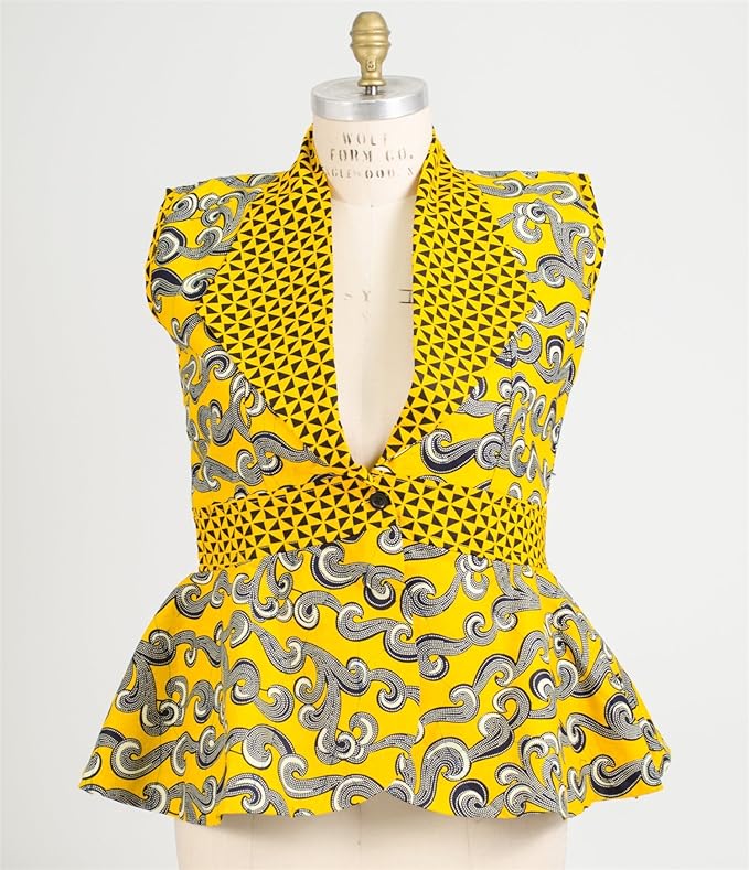 Authentic African Print Vest at Amazon Women’s Clothing store
