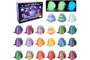 VivaNova 24 Pack 3D Printed Easter Dragon Eggs with Articulated Mini Dragons Inside, Prefilled Easter Eggs Bulk, Easter Egg H