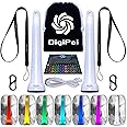 UltraPoi Digi Poi Set - Rechargeable Pocket LED Glow Stick Poi - Rainbow Light Stick with S Hook Clip & Lanyard - Customizable & Wearable LED Concert Light Stick for Poi, Camping, Backpacks & Parties