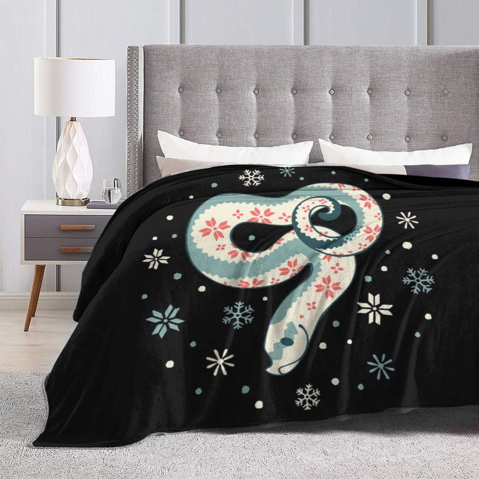 Homely Hognose - Snake Fleece Throw Blanket Microfiber for Couch Sofa Or Bed Super Cozy and Comfy fo