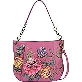 Anna by Anuschka womens Women's Original Hand-painted Genuine Leather Medium Shoulder Bag