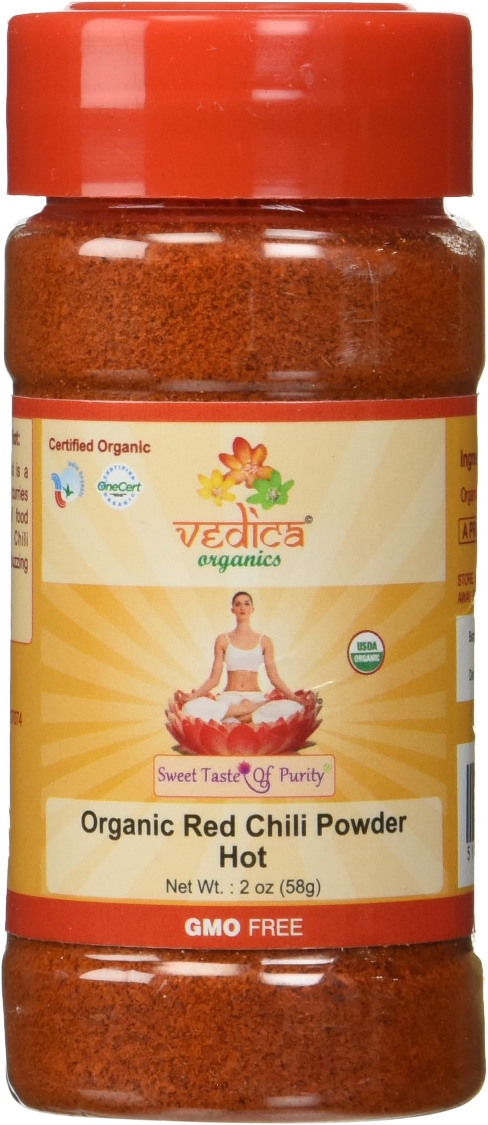 Organic Red Chili Powder Hot. 2 Oz.