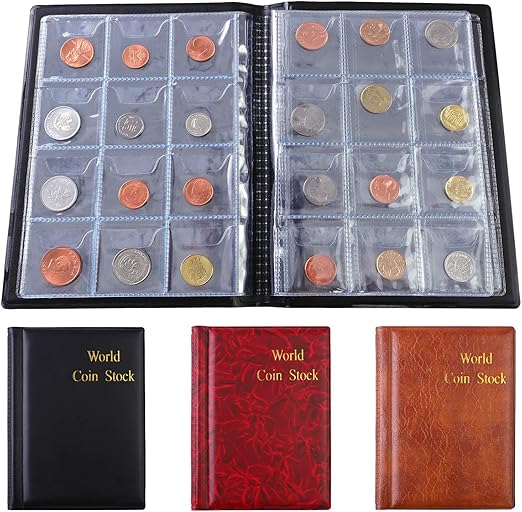 URATOT 3 Packs Coin Collection Album 360 Pockets Coin Holder Coin