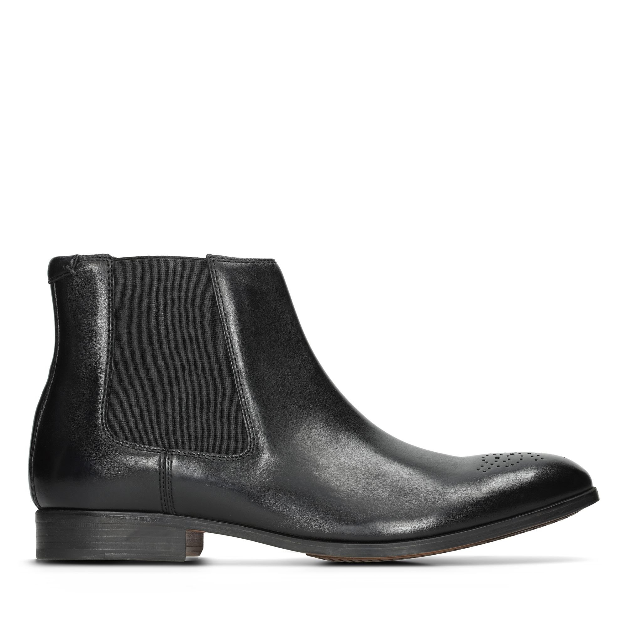Clarks Gilmore Chelsea, Men’s Chelsea Boots, Black (Black Leather), 8 UK (42 EU)
