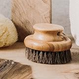 Hydrea London Round Natural Body Brush Bamboo Cactus Bristle Dry Brushing view 6