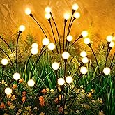 ASMAD Solar Lights Outdoor(4 Pack,32 LEDs), Solar Garden Lights, Outdoor Decorations, Firefly Light for Patio Decor, Big Bulb
