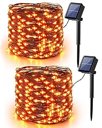 Brizled Orange Lights Halloween, 2 Pack 39.37ft 120