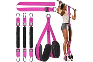 HPYGN Pull Up Assistance Bands, Heavy Duty Resistance Band for Pull Up Bar, Adjustable Weight/Size with Fabric Feet/Knee Rest, Bands for Pull Up Assist for Strength Training, Pull Up Assist Band