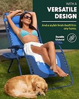 KEPLIN Set of 2 XXL Premium Heavy Duty Padded Zero Gravity Chairs Luxurious view 8