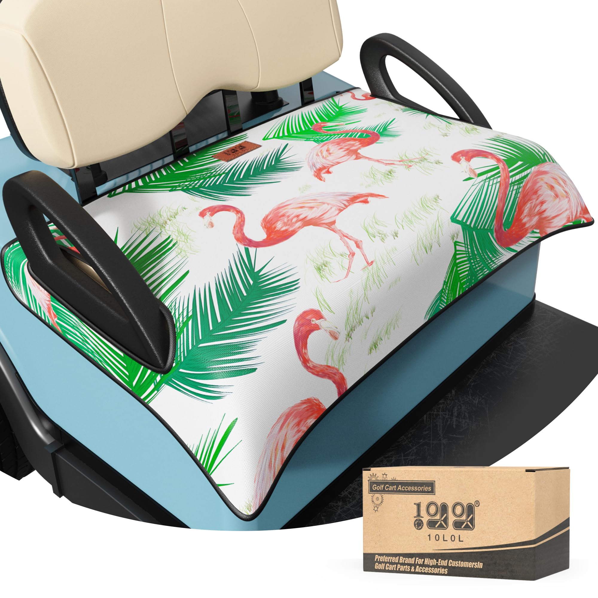 Photo 1 of 10L0L Universal Golf Cart Seat Cover Blanket Cushion Cover for EZGO TXT RXV/Club Car DS Precedent, Seat Towel for 2/4 Person Seats Suitable for All Weather
