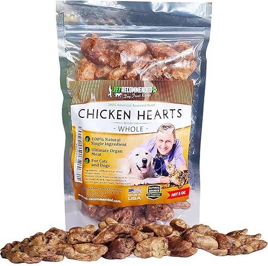 freeze dried chicken hearts for dogs