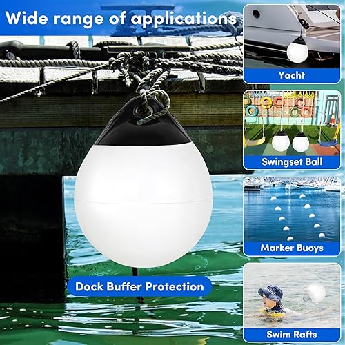 thumbnail interactive-video image 1 of VEITHI 2 Pack 15 X 18 In Grey Mooring Buoy Boat Buoy Balls - Want It All 1 of 9