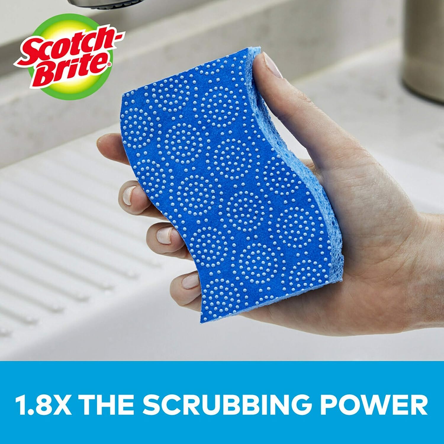 Scotch-Brite Scrub Dots Non-Scratch Scrub Sponge, 6 Scrub Sponges: Health & Personal Care