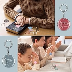 Janmercy 120 Pcs Acrylic Christian Keychain Floral
