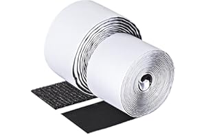 GLUEST Hook and Loop Strip, 2in x 10ft Velcro Roll Black, Interlocking Fastener Tape, Carpet Tape, Adhesive Velcro Strips,Velcro Tape with Adhesive Heavy Duty