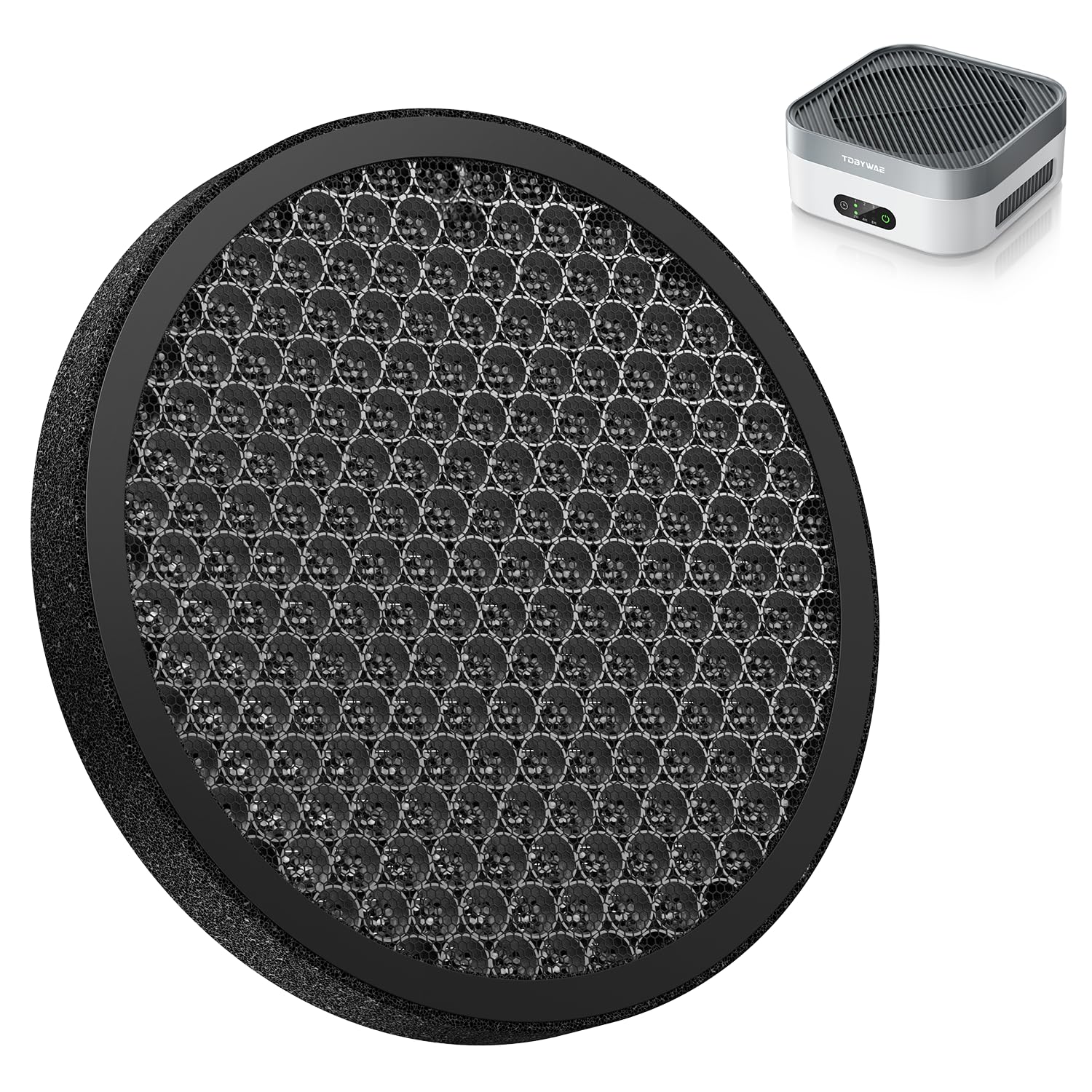 Photo 1 of 2025 Update Original Filter Replacement for Air Purifier MB-032, H13 True HEPA Air Cleaner Filter with Carbon Particles, 1 Piece