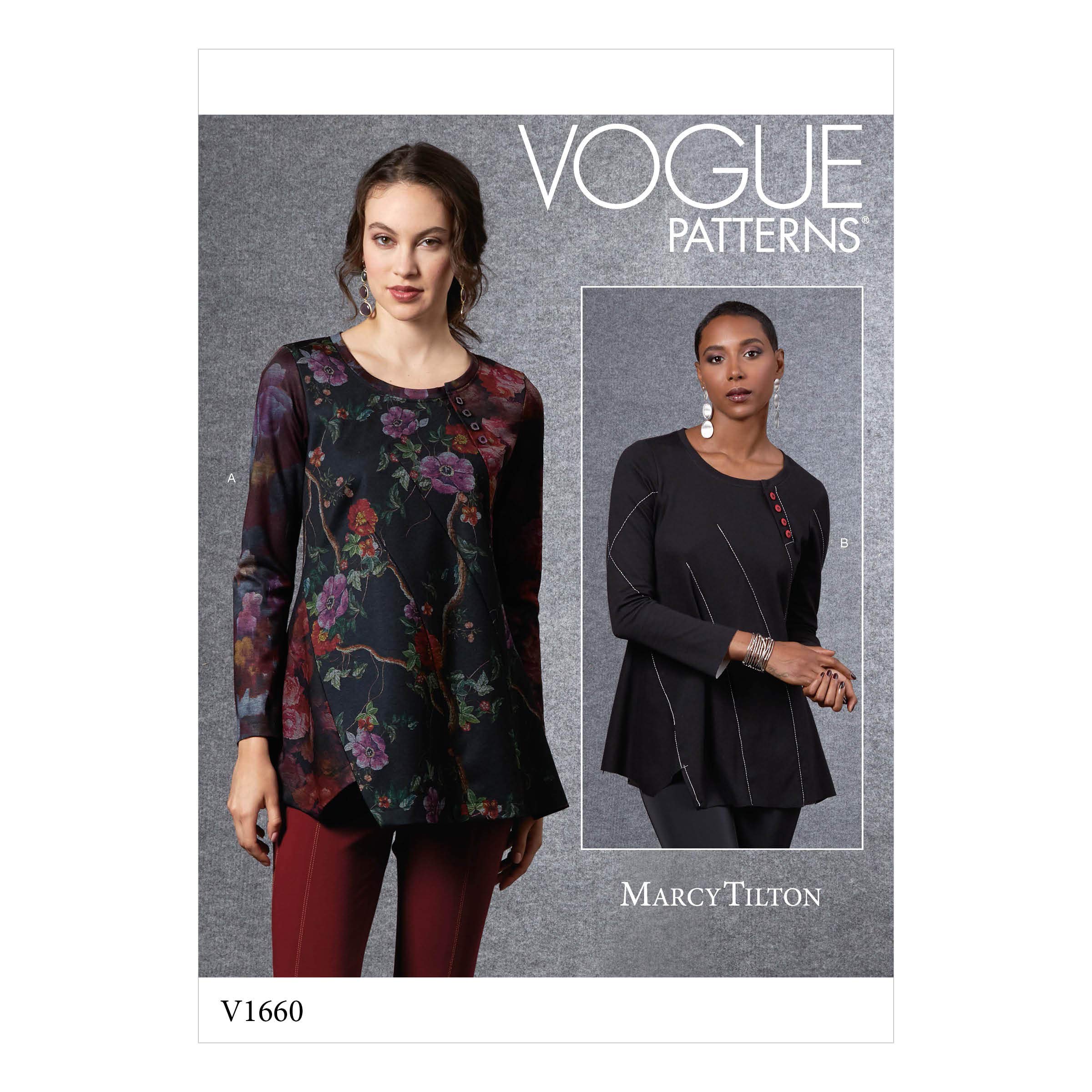 Vogue Patterns-V1660Y-MISSES-TOP/Vest, Paper, Various, XS-S-M