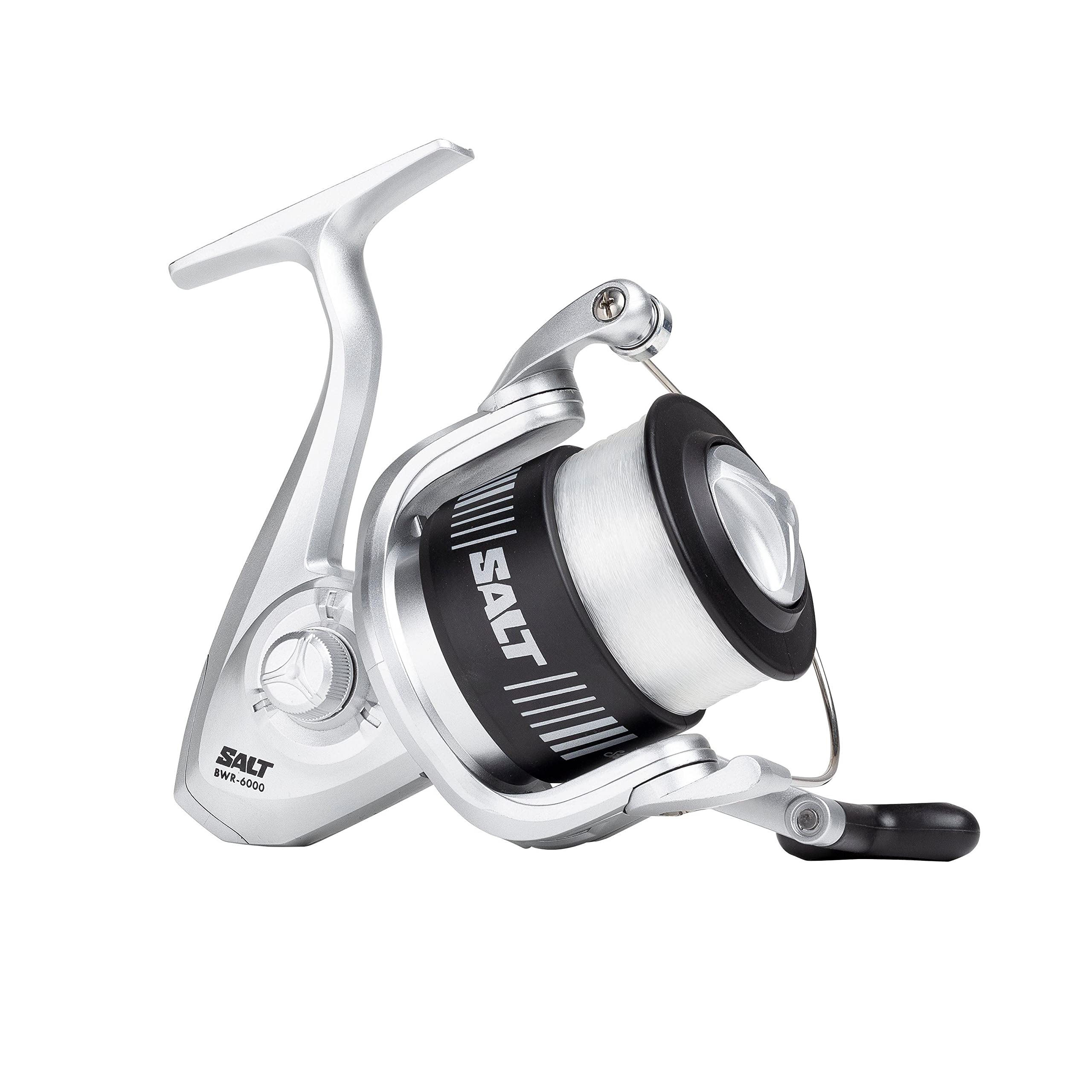 Shakespeare SALT Spinning Reel – Saltwater Fishing Reel Pre-Spooled with Mono Fishing Line | Corrosion-Resistant Body & Stainless Bearings | Ideal for Bass, Mackerel, Pollack & Cod | 7000 Reel Size