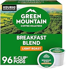 Green Mountain Coffee Roasters Breakfast Blend Single-Serve Keurig K-Cup Pods, Light Roast Coffee, 96 Count