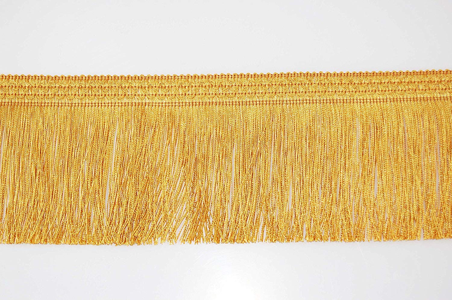 Mnj-Trimmings-4 METRE Fringe Tassel Trim 10CM Wide Available in 17 Colours (Dark Gold)
