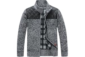 Lamgool Boys Cardigan Sweater Full Zip Knitted Thicken Coat with Soft Fleece Lining for Fall Winter