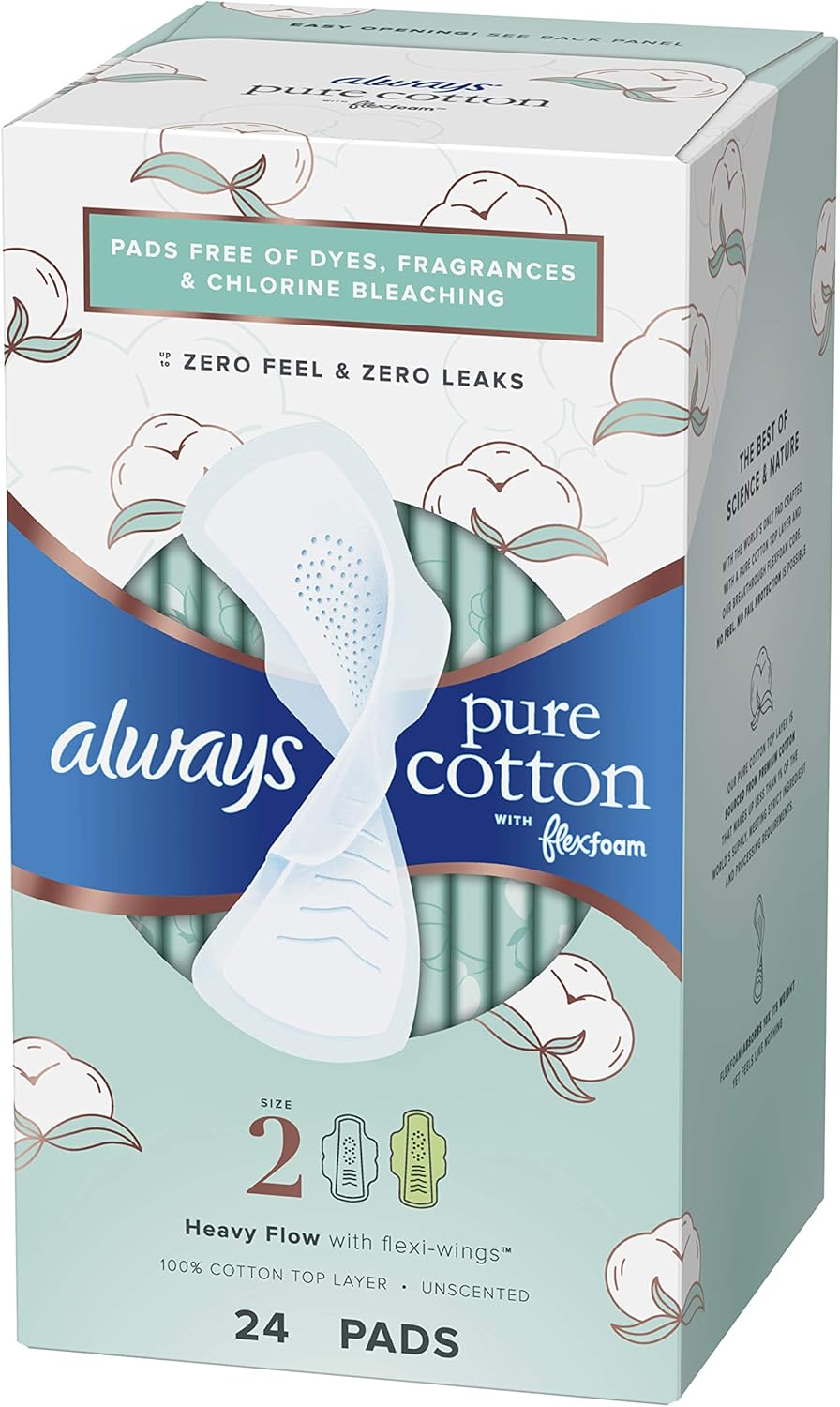 Always Pure Cotton with Flexfoam Pads 