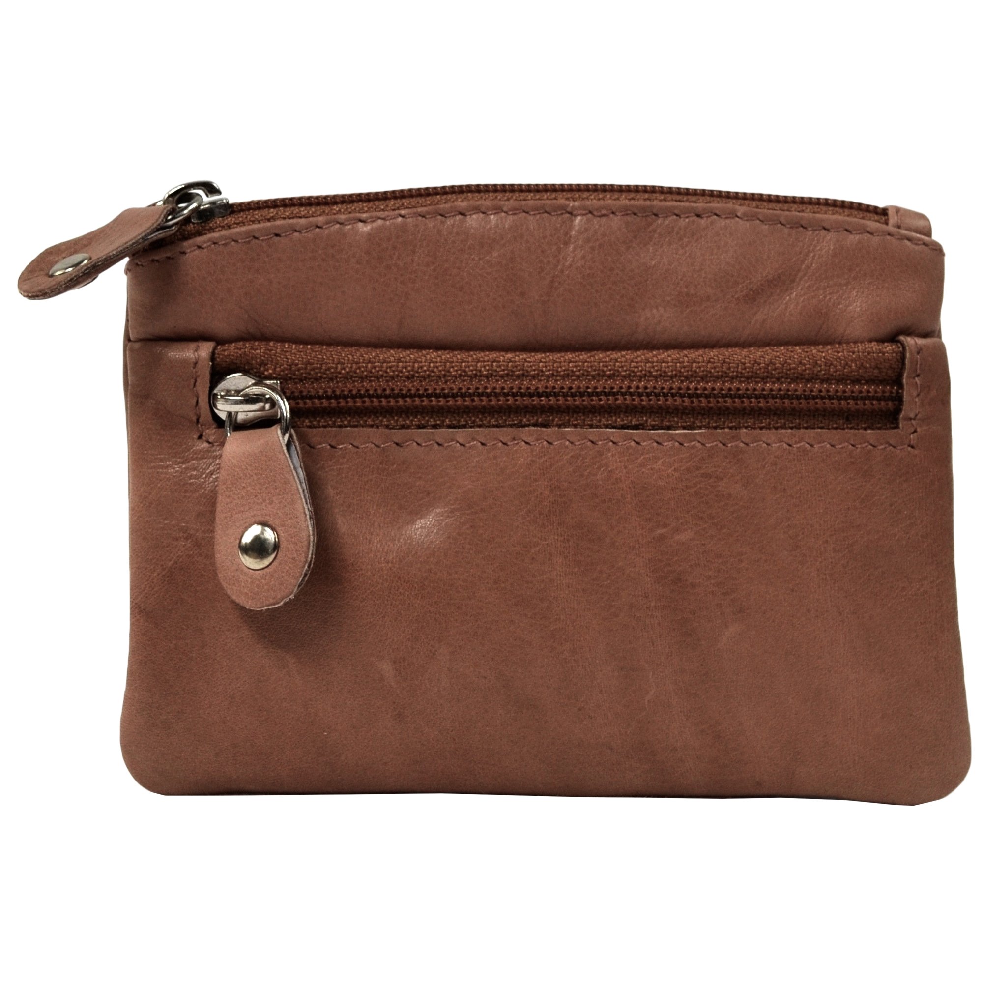 Ladies Butter Soft Genuine Leather Coin Purse (Tan)