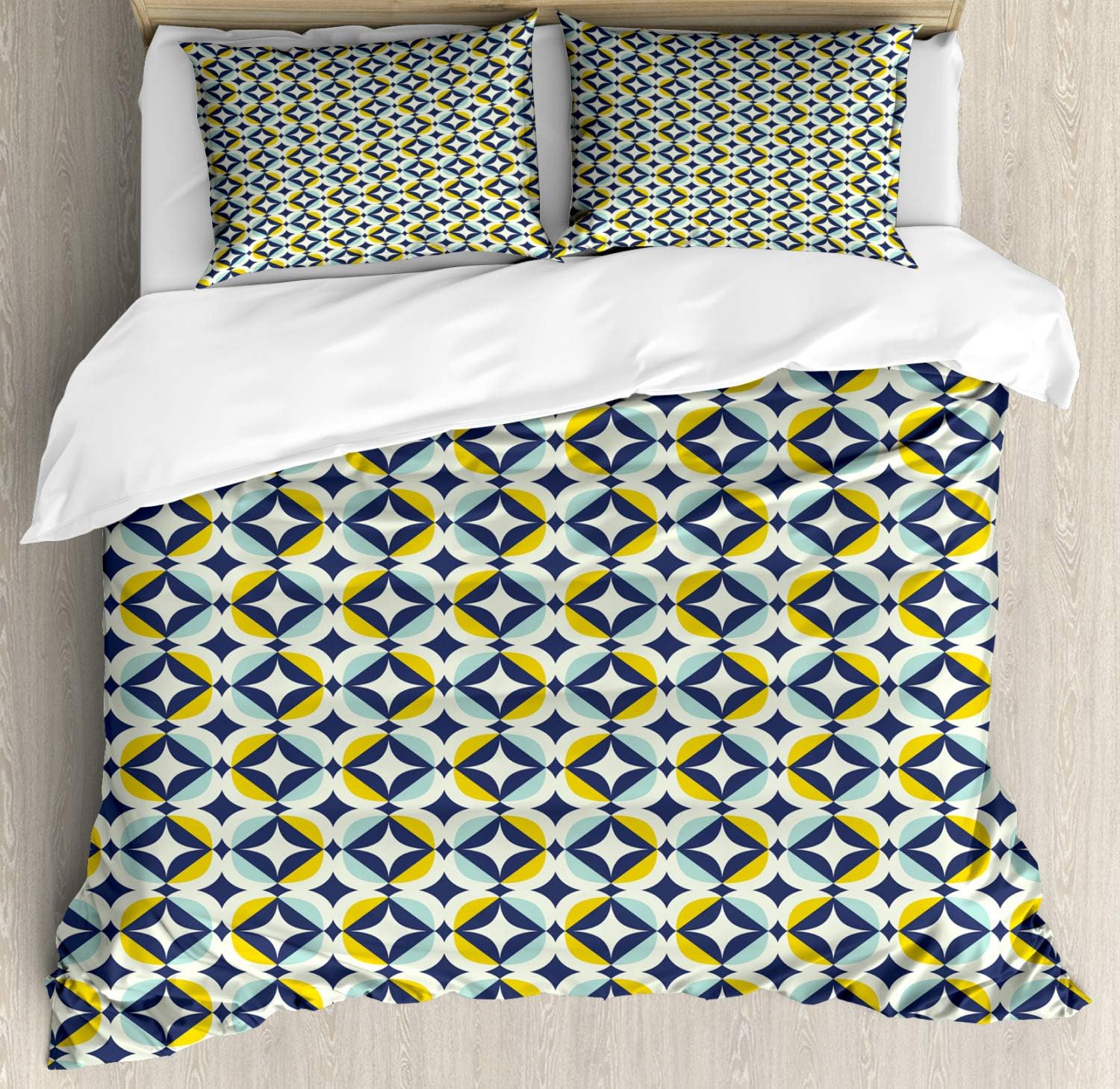 Lunarable Mid Century Modern Duvet Cover Set, Abstract