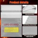 Huiguli Lipo Battery Safe Bag Fireproof Waterproof 3 Colors 22.5x18.5cm view 5